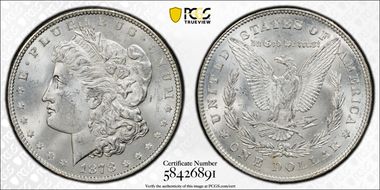 1878 7/8TF $1 Strong MS64
