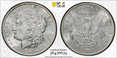 1887 $1 MS66