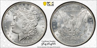 1885 $1 MS66