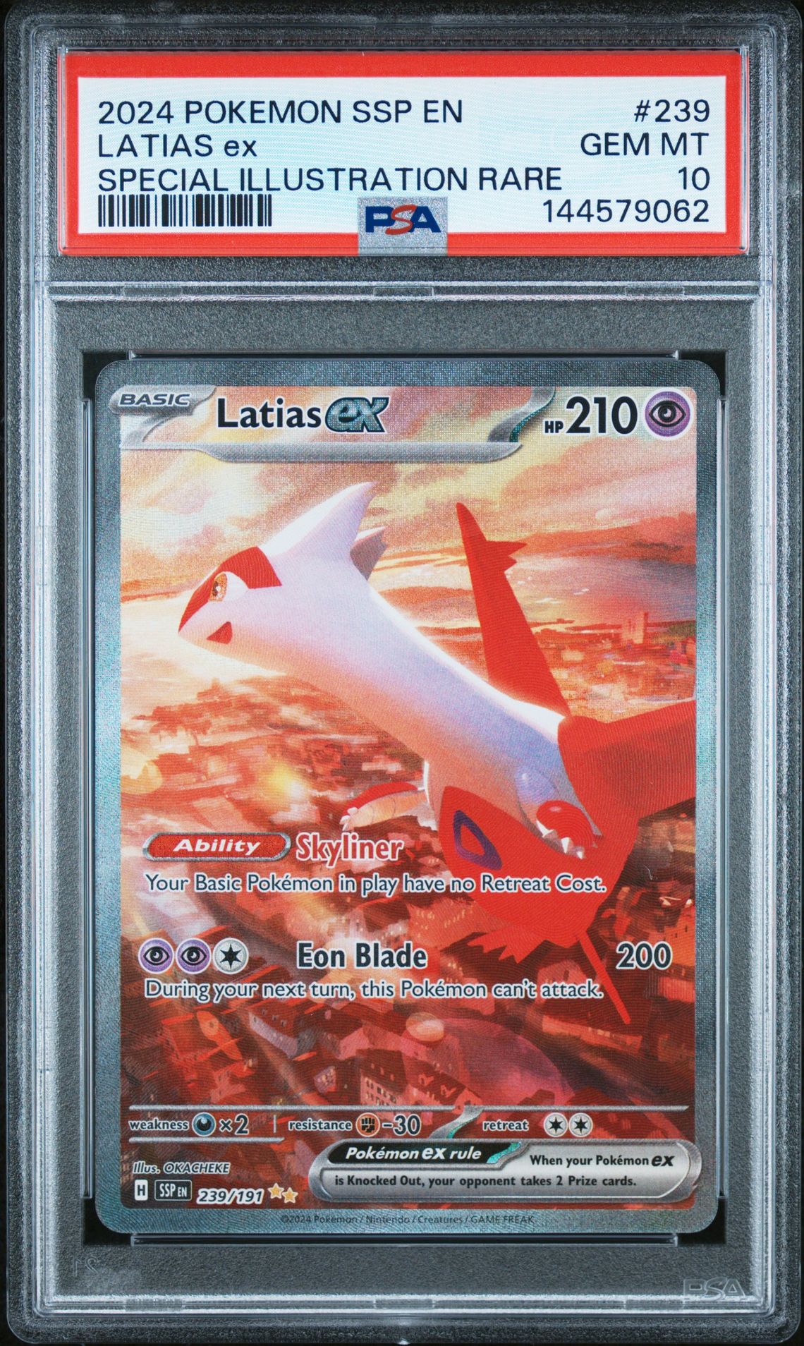 2024 Pokemon POKEMON SSP EN-SURGING SPARKS SPECIAL ILLUSTRATION RARE #239 Latias Ex front