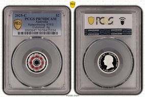2025-C $2 Remembering WWII Colorized  Ag PR70DCAM