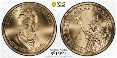 2009-P $1 W.H. Harrison - Pos B Satin Finish SP69