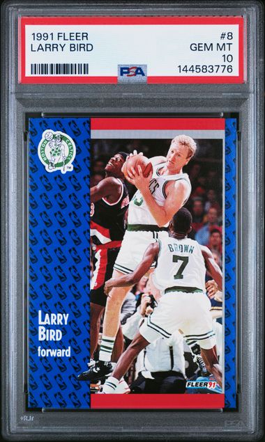 1991 Fleer #8 Larry Bird front