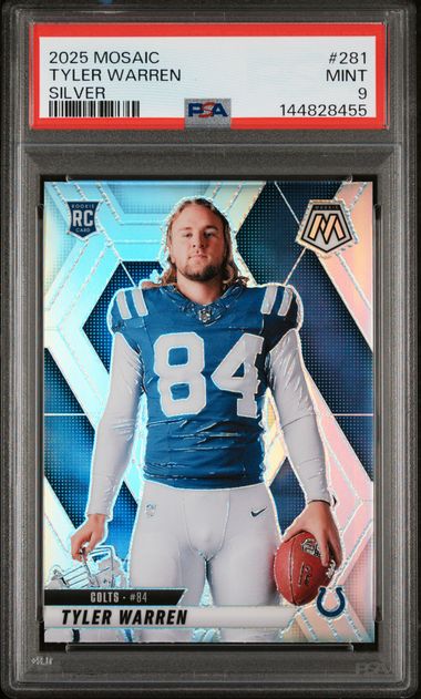 2025 Mosaic Silver #281 Tyler Warren front