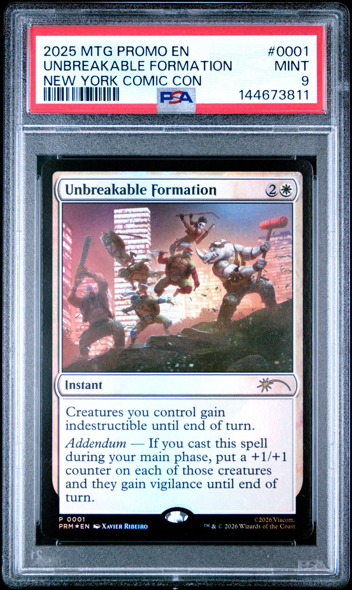 2025 Magic The Gathering Promos Nycc Promo #0001 (Unbreakable Formation) Mint 9 front
