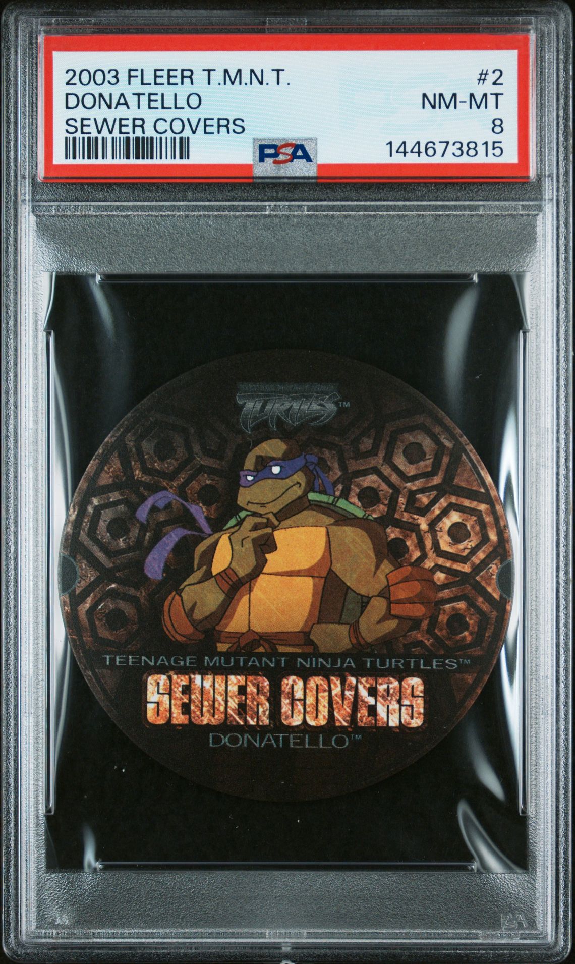 2003 Fleer Teenage Mutant Ninja Turtles Sewer Covers Donatello #2 (Sewer Covers) Nm-Mt 8 front
