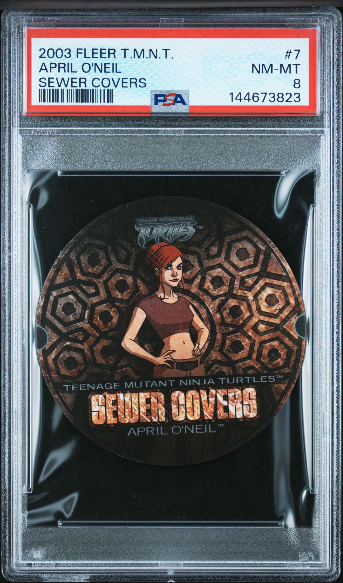 2003 Fleer Teenage Mutant Ninja Turtles Sewer Covers April O'neil #7 (Sewer Covers) Nm-Mt 8 front