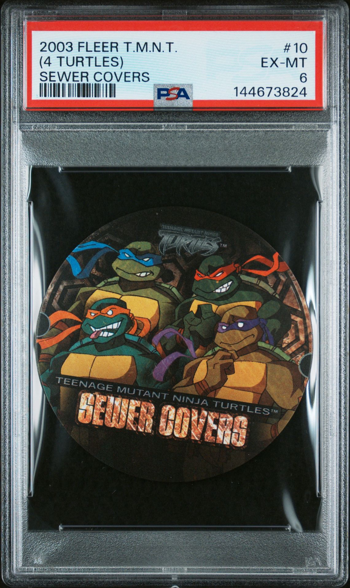 2003 Fleer Teenage Mutant Ninja Turtles Sewer Covers (4 Turtles) #10 (Sewer Covers) Ex-Mt 6 front