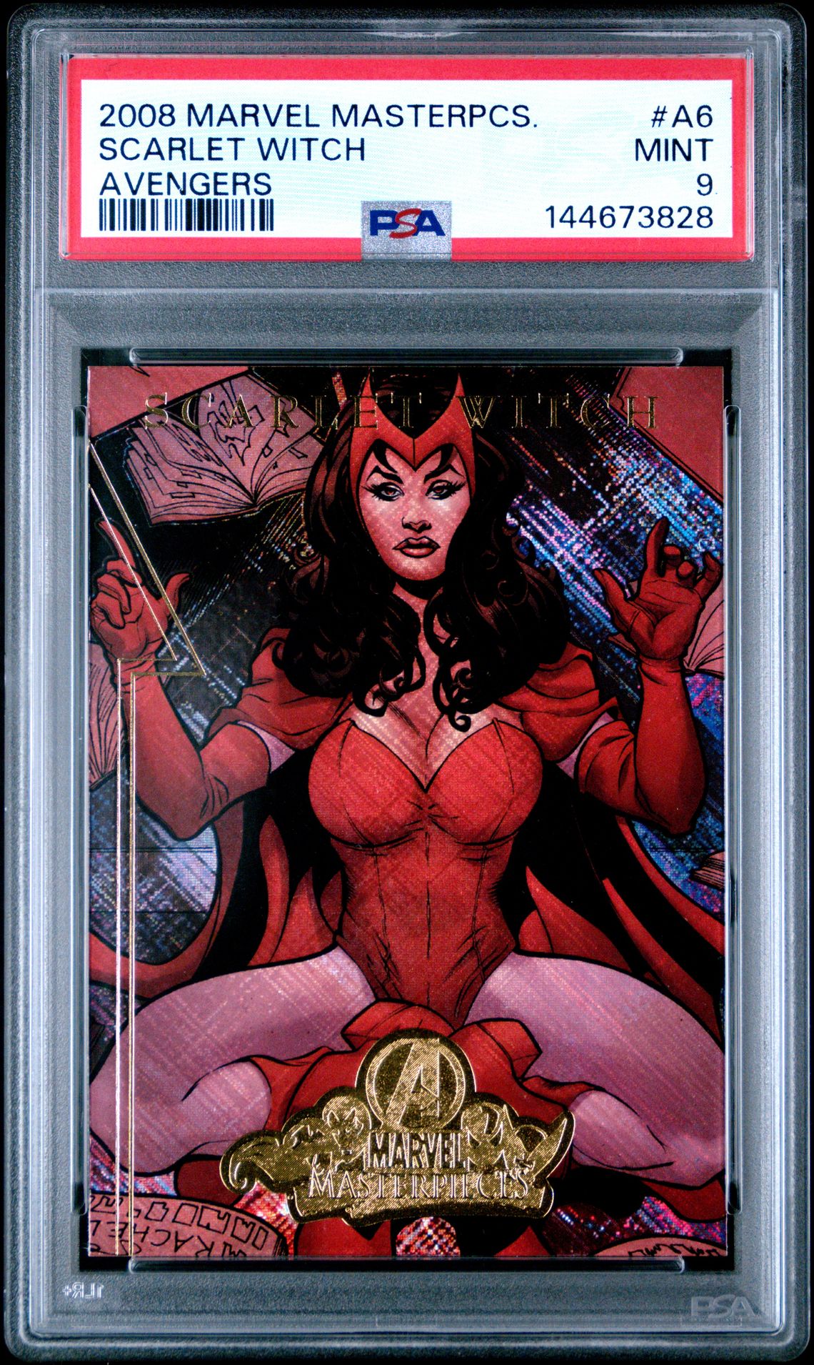 2008 Marvel Masterpieces Avengers Scarlet Witch #A6 (Avengers) Mint 9 front
