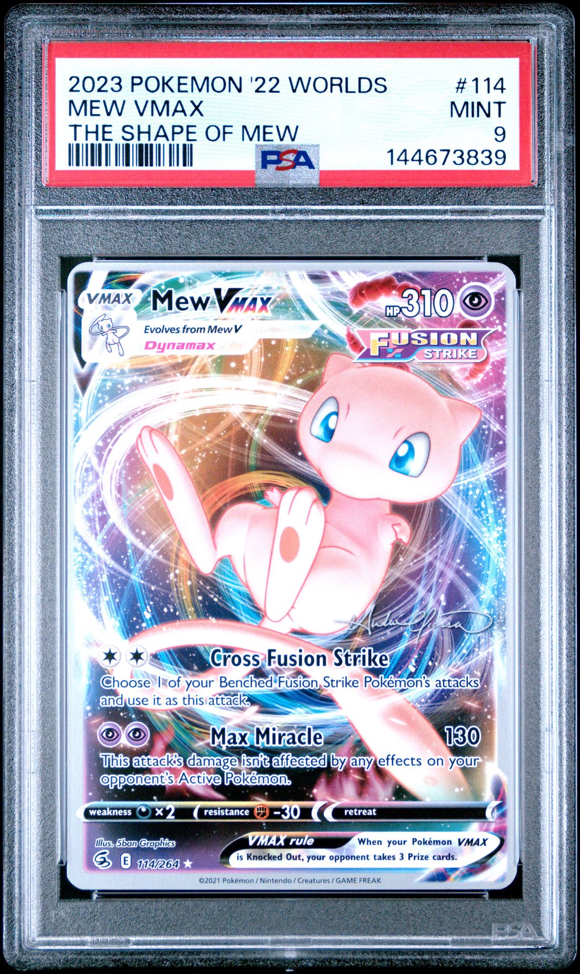 2023 Pokemon 2022 World Championships Deck: The Shape Of Mew Mew Vmax #114 (The Shape Of Mew) Mint 9 front