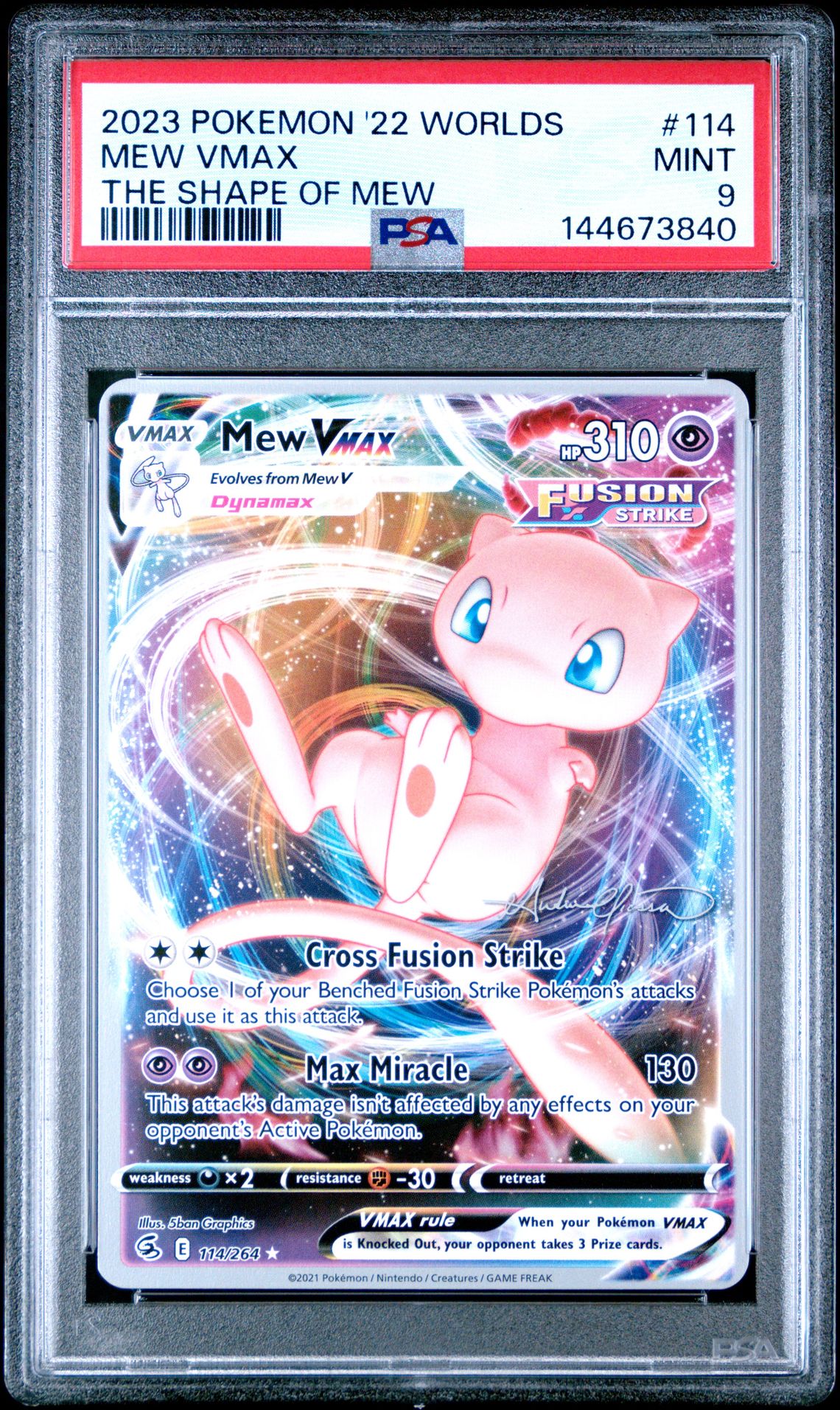 2023 Pokemon 2022 World Championships Deck: The Shape Of Mew Mew Vmax #114 (The Shape Of Mew) Mint 9 front