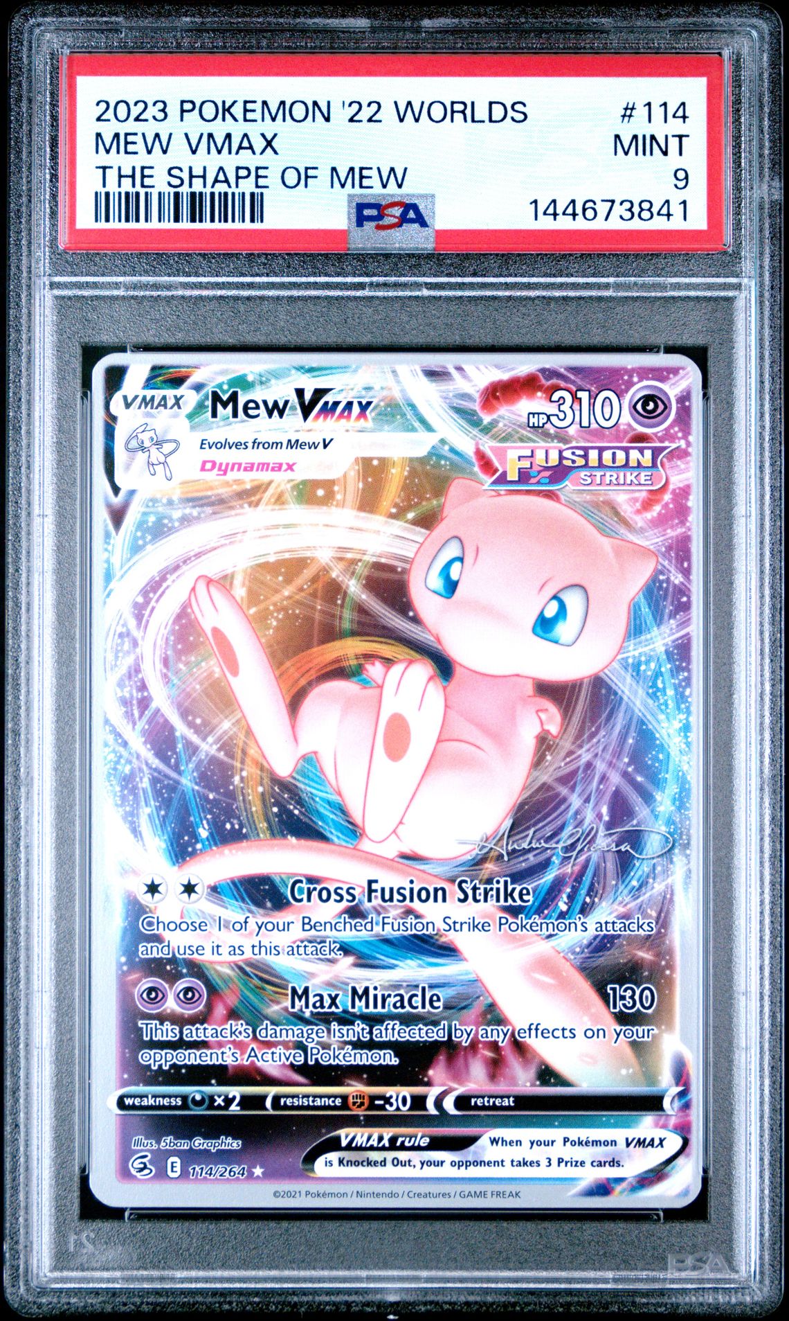 2023 Pokemon 2022 World Championships Deck: The Shape Of Mew Mew Vmax #114 (The Shape Of Mew) Mint 9 front