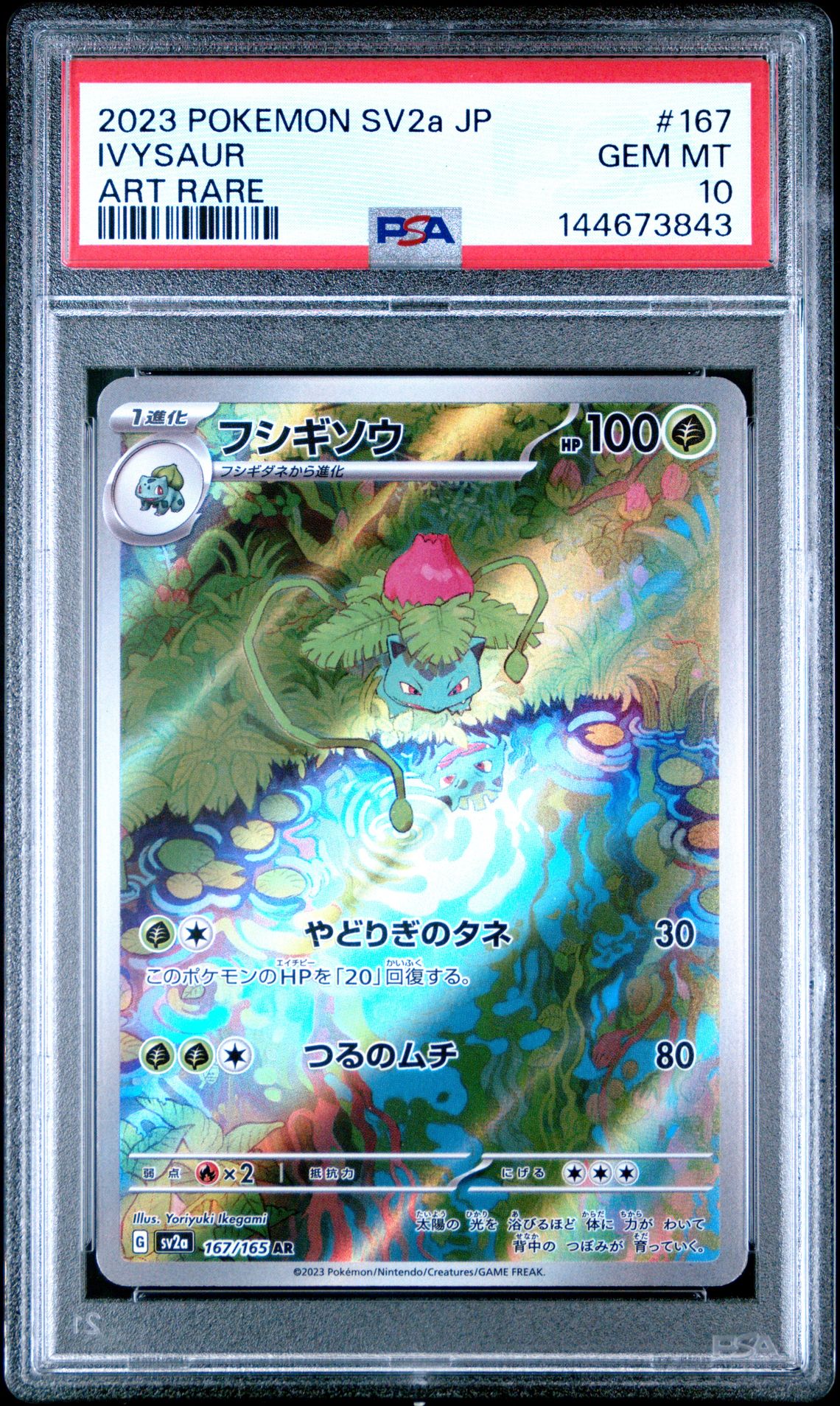 2023 Pokemon Japanese Sv2A-Pokemon 151 Ivysaur #167 (Art Rare) Gem Mt 10 front