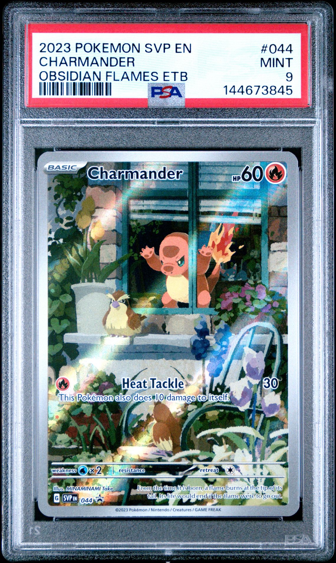 2023 Pokemon Svp En-Sv Black Star Promo Charmander #044 (Obsidian Flames Etb) Mint 9 front