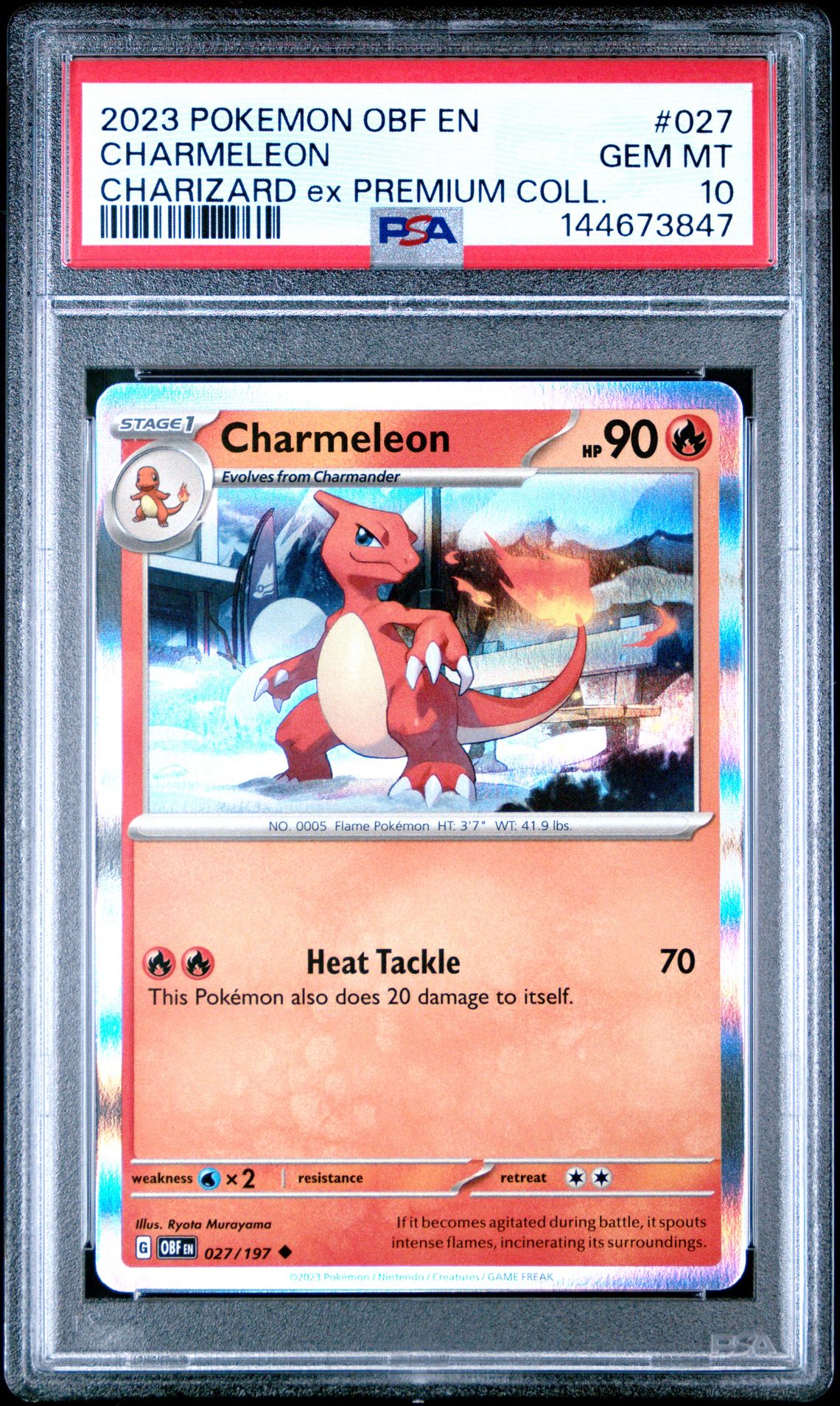 2023 Pokemon Obf En-Obsidian Flames Charmeleon #027 (Charizard Ex Premium Coll.) Gem Mt 10 front
