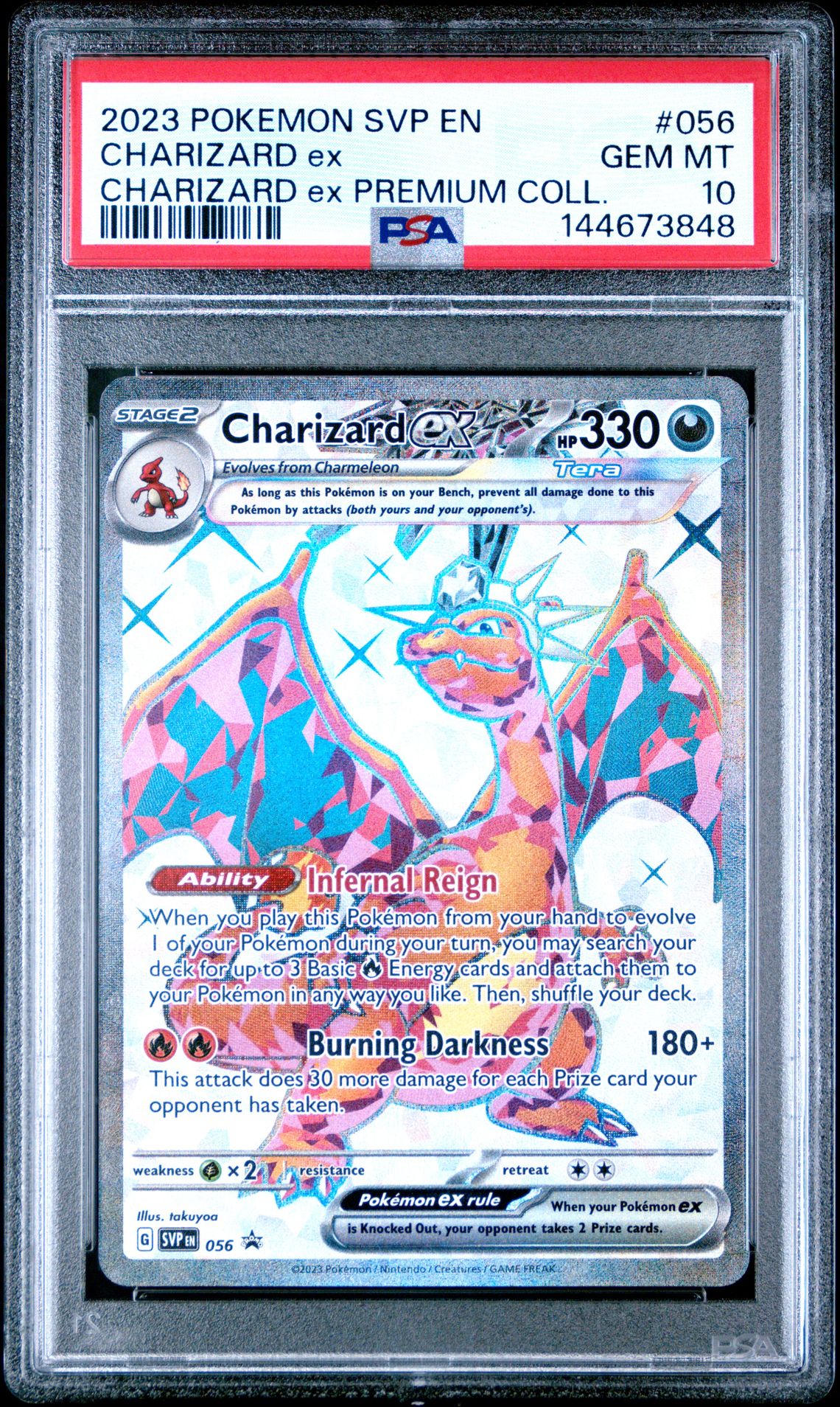 2023 Pokemon Svp En-Sv Black Star Promo Charizard Ex #056 (Charizard Ex Premium Coll.) Gem Mt 10 front