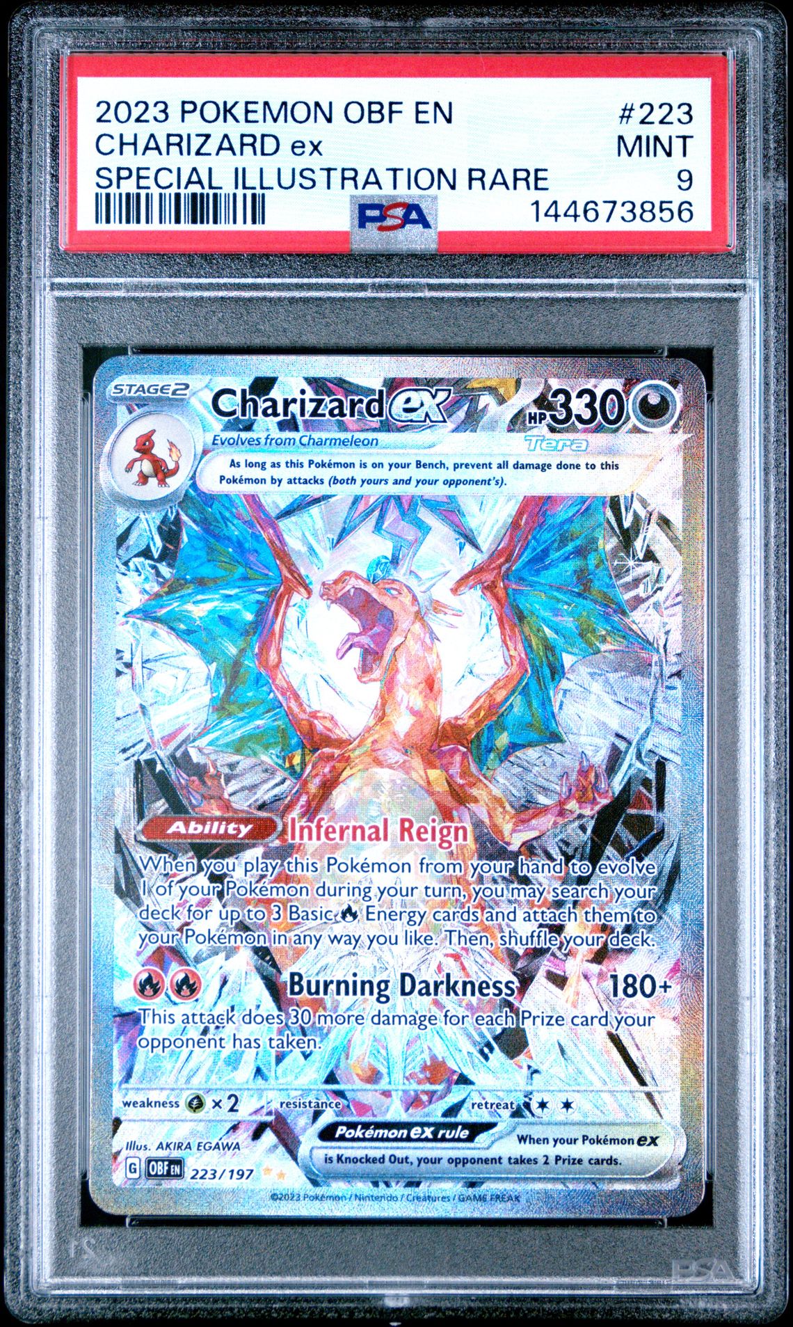 2023 Pokemon Obf En-Obsidian Flames Charizard Ex #223 (Special Illustration Rare) Mint 9 front