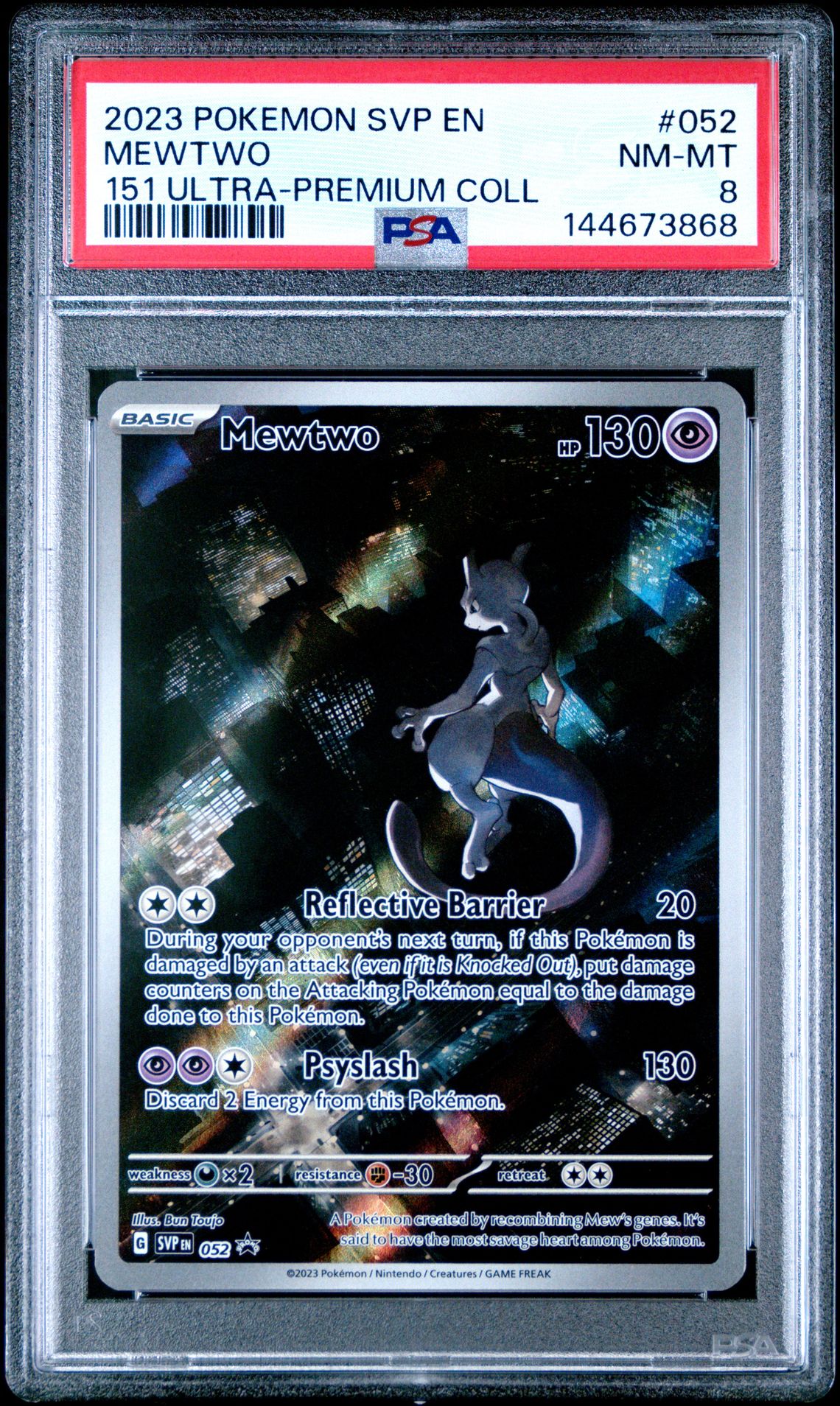 2023 Pokemon Svp En-Sv Black Star Promo Mewtwo #052 (151 Ultra-Premium Coll) Nm-Mt 8 front