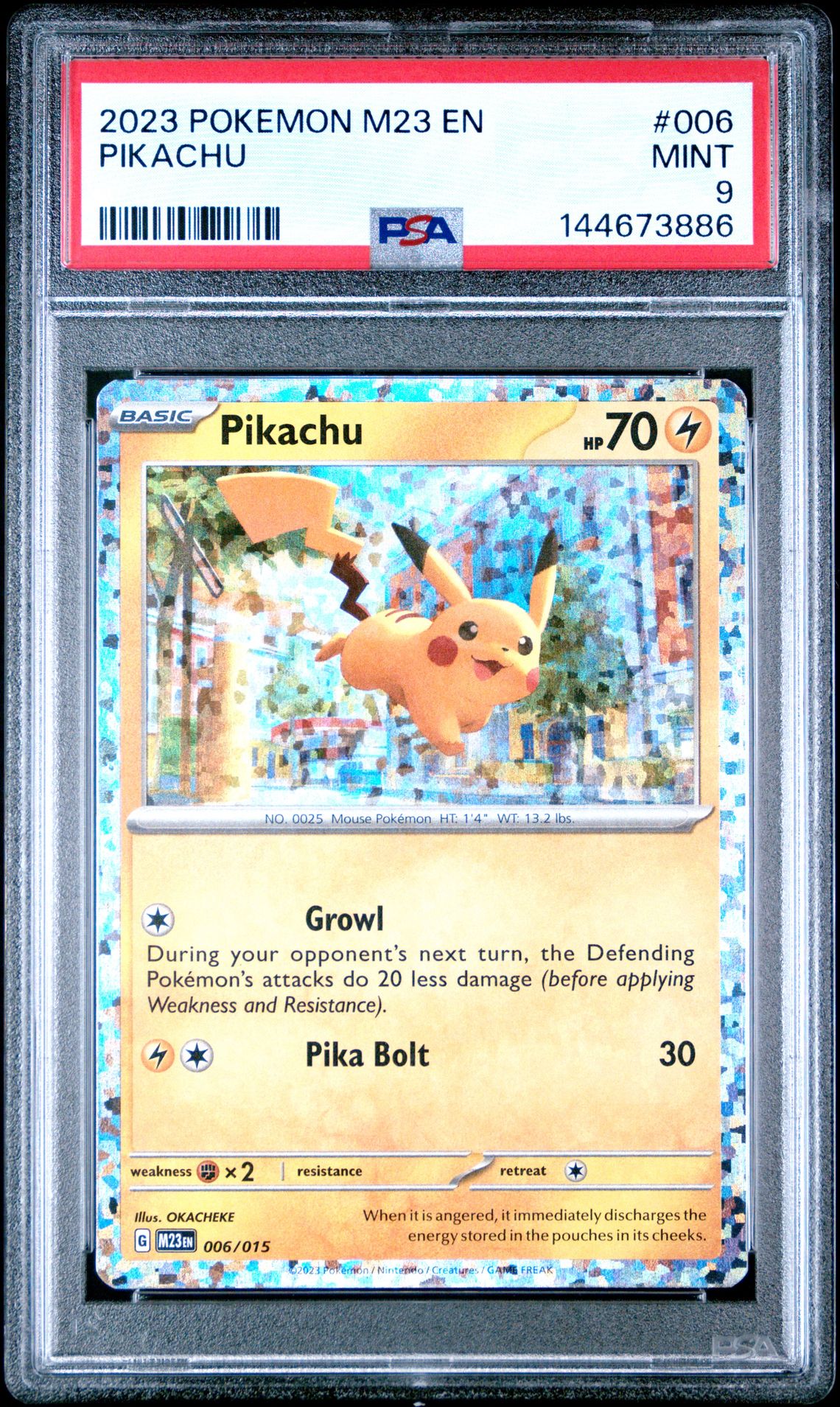2023 Pokemon M23 En-Mcdonald's Collection Pikachu #006 Mint 9 front