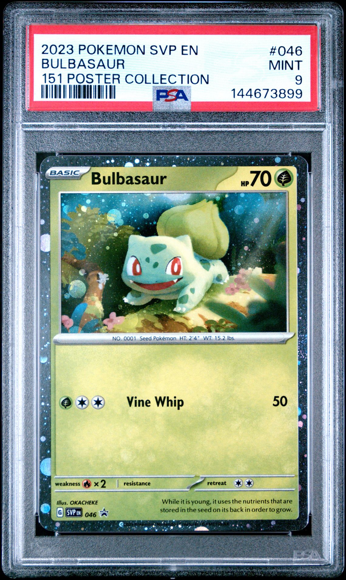 2023 Pokemon Svp En-Sv Black Star Promo Bulbasaur #046 (151 Poster Collection) Mint 9 front