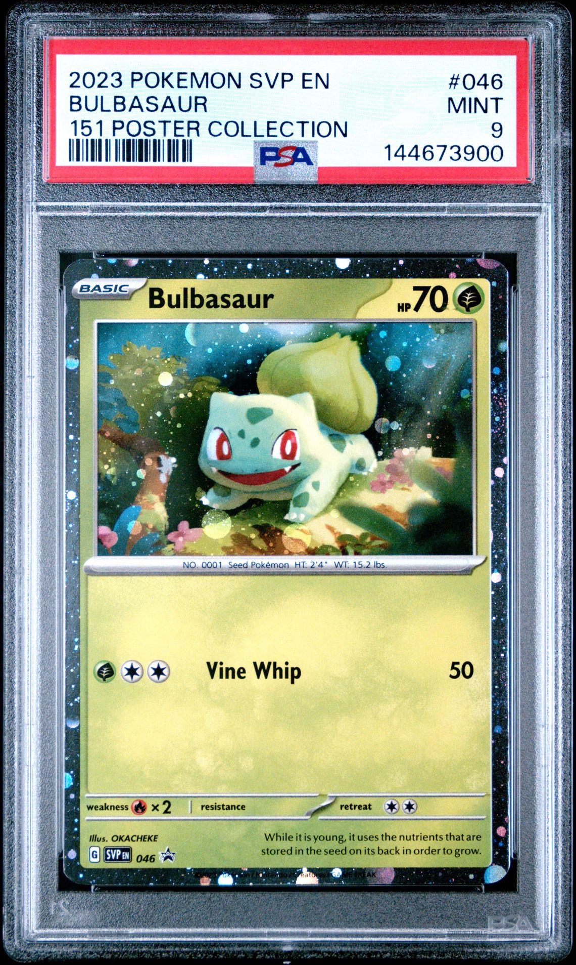 2023 Pokemon Svp En-Sv Black Star Promo Bulbasaur #046 (151 Poster Collection) Mint 9 front