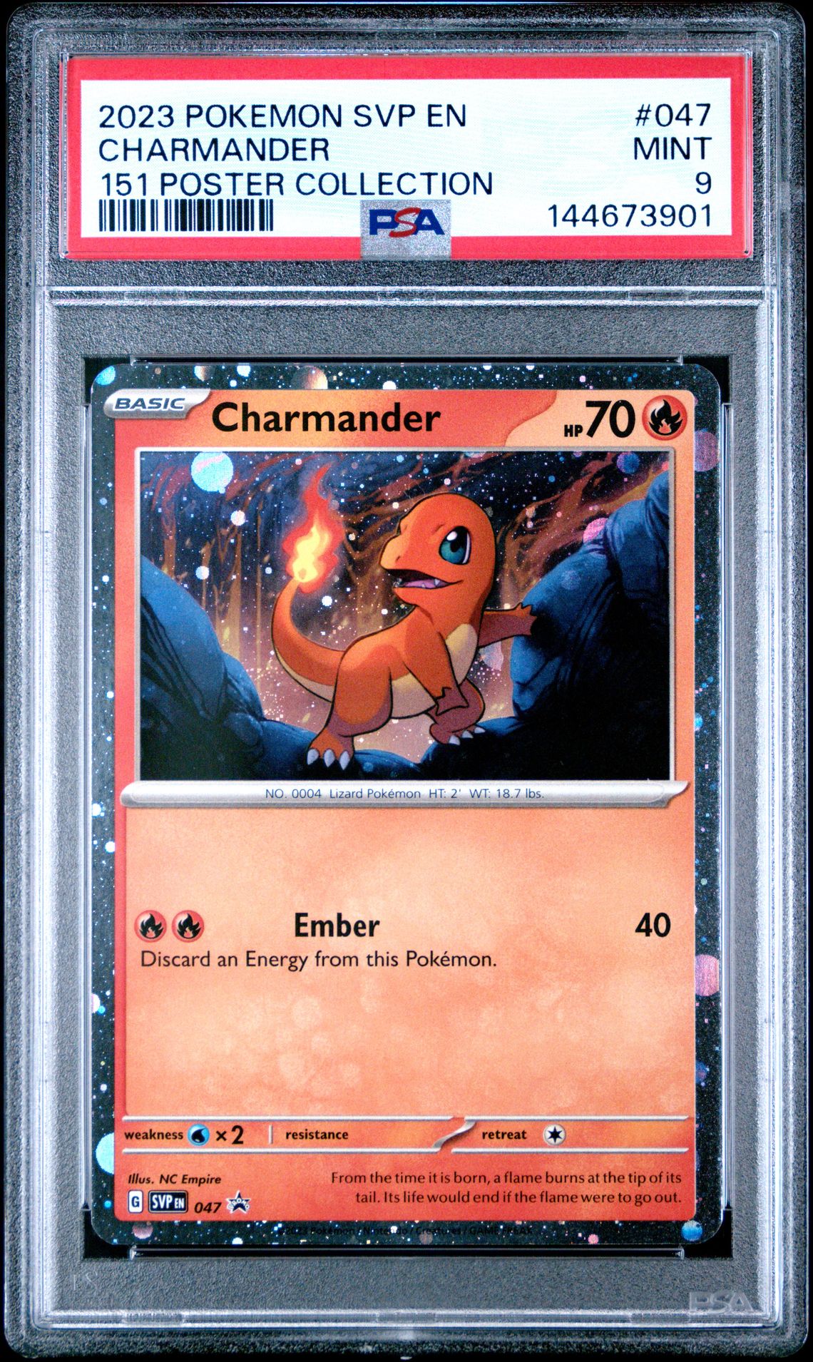 2023 Pokemon Svp En-Sv Black Star Promo Charmander #047 (151 Poster Collection) Mint 9 front