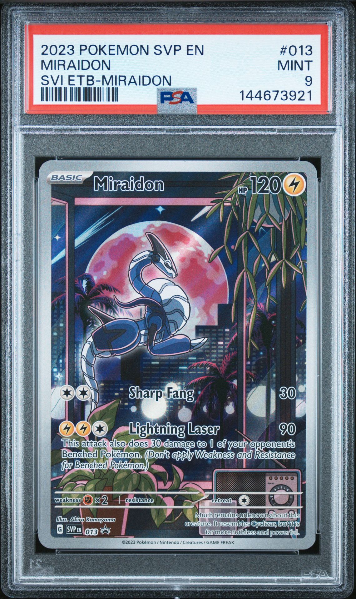 2023 Pokemon Svp En-Sv Black Star Promo Miraidon #013 (Svi Etb-Miraidon) Mint 9 front