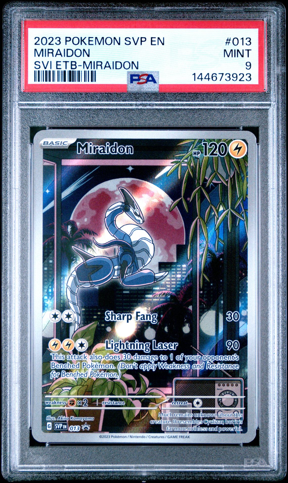 2023 Pokemon Svp En-Sv Black Star Promo Miraidon #013 (Svi Etb-Miraidon) Mint 9 front