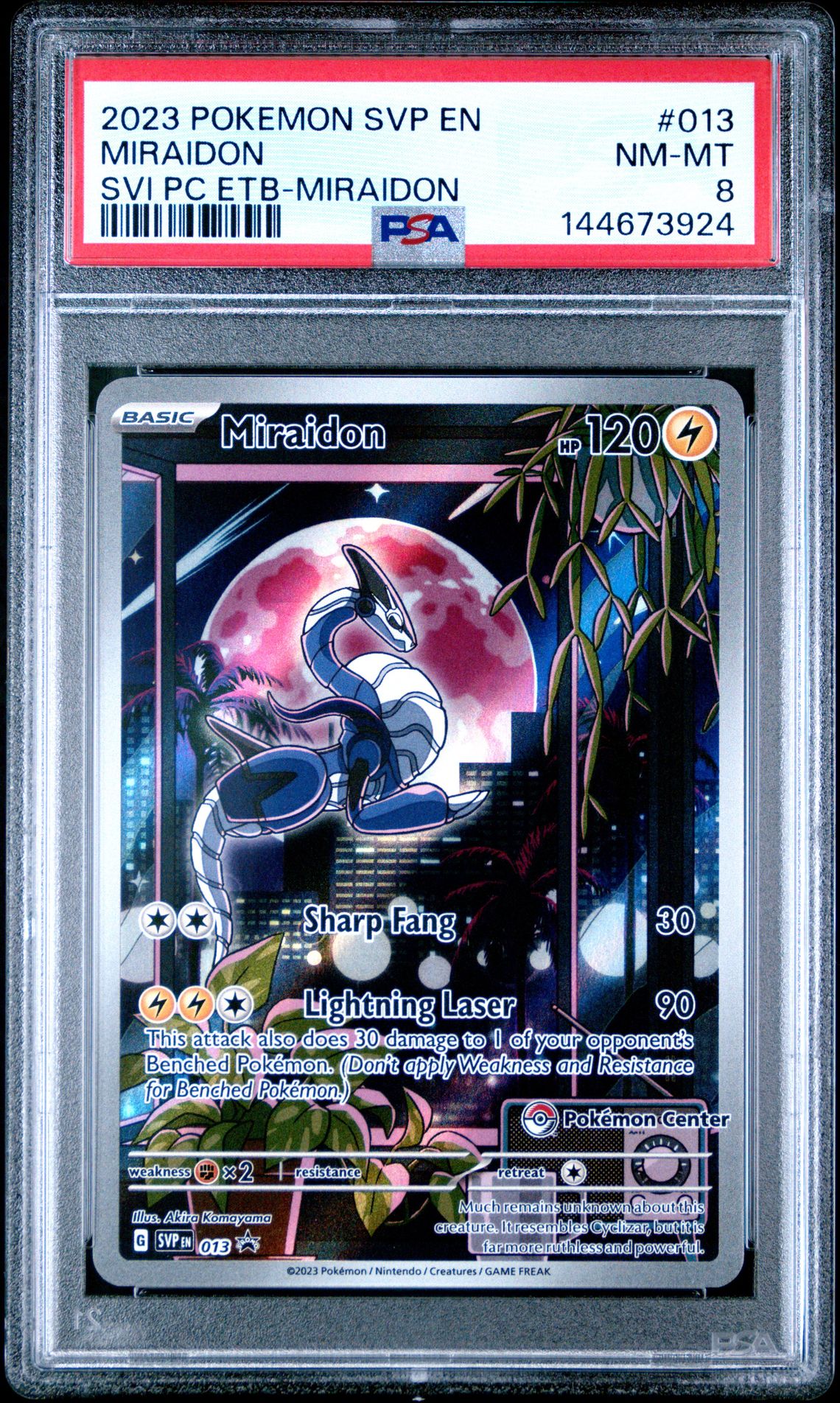 2023 Pokemon Svp En-Sv Black Star Promo Miraidon #013 (Svi Pc Etb-Miraidon) Nm-Mt 8 front