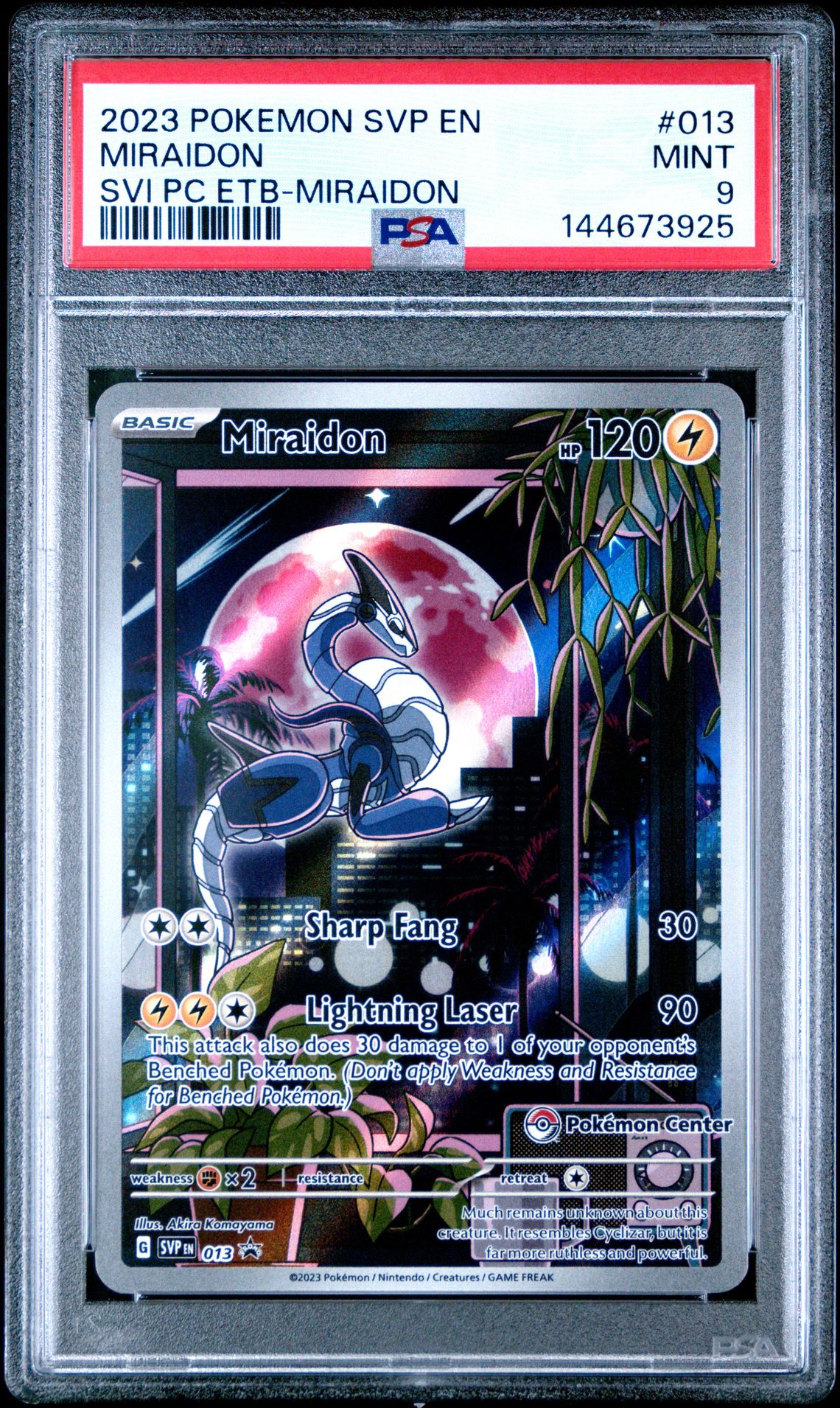 2023 Pokemon Svp En-Sv Black Star Promo Miraidon #013 (Svi Pc Etb-Miraidon) Mint 9 front