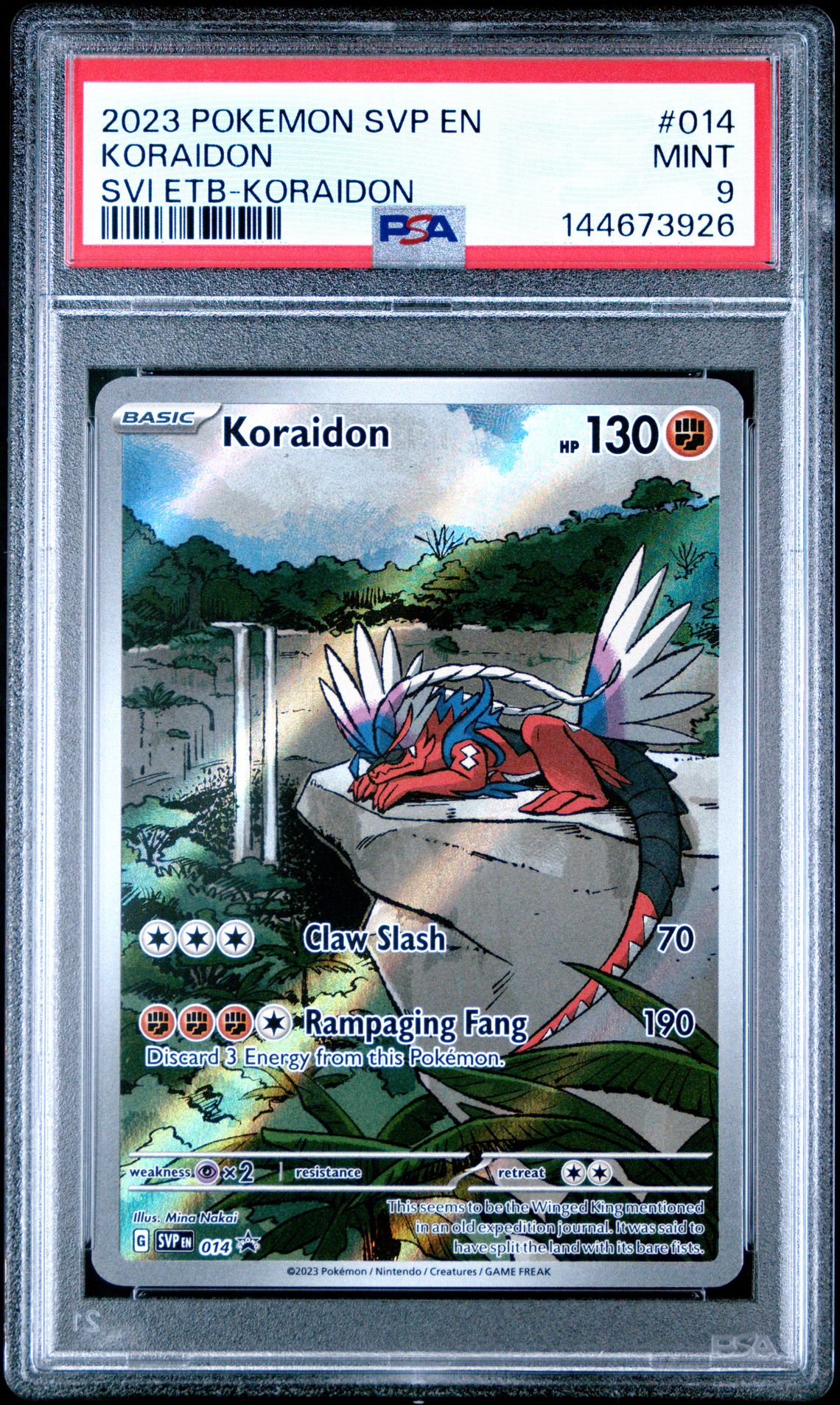 2023 Pokemon Svp En-Sv Black Star Promo Koraidon #014 (Svi Etb-Koraidon) Mint 9 front