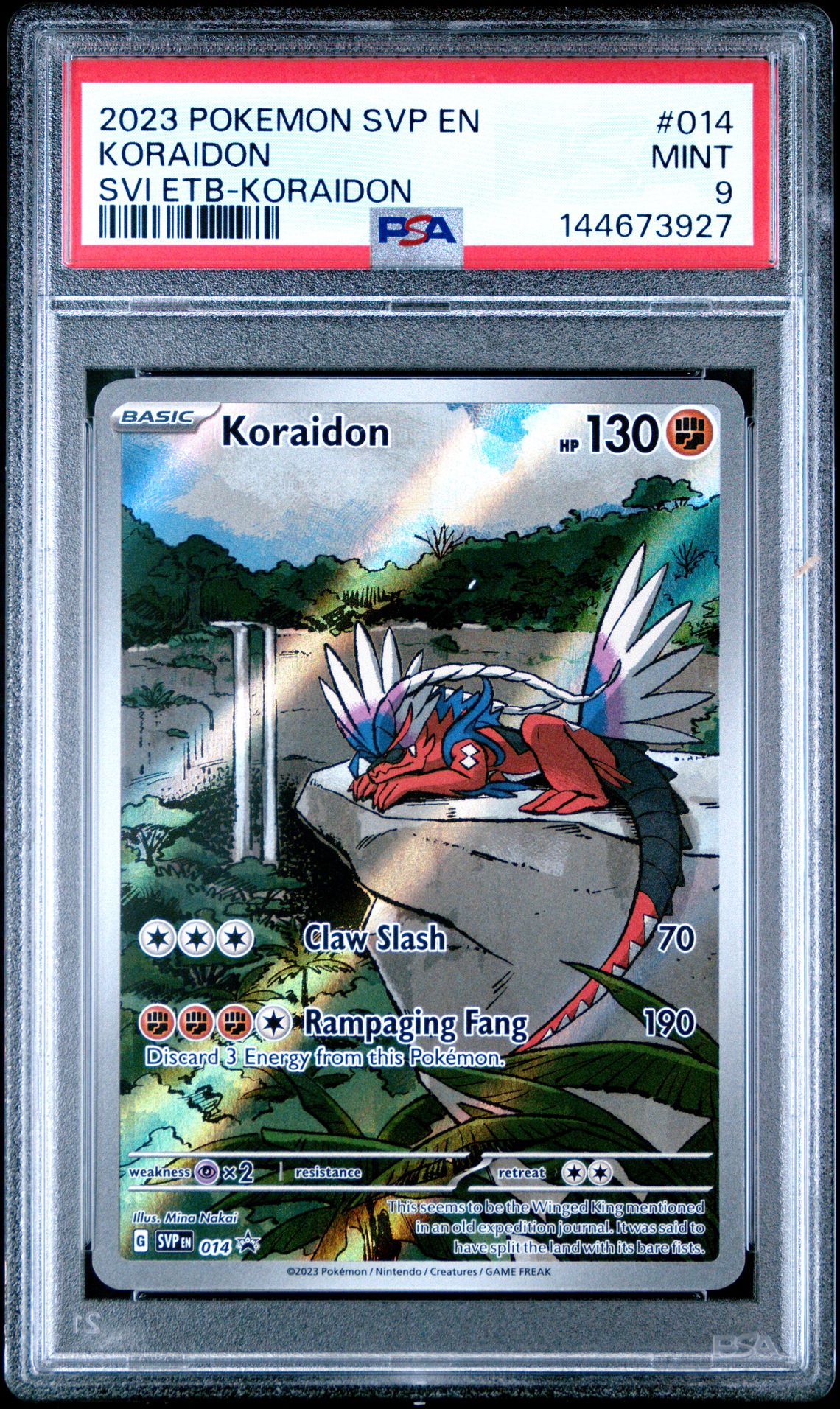 2023 Pokemon Svp En-Sv Black Star Promo Koraidon #014 (Svi Etb-Koraidon) Mint 9 front
