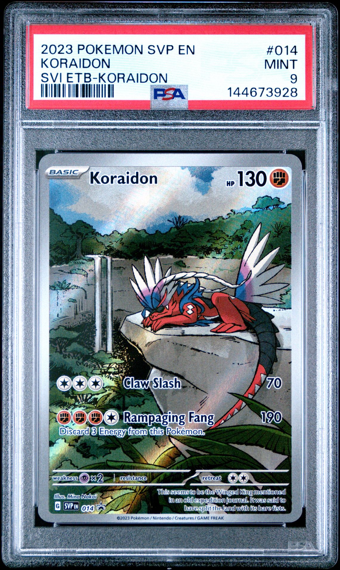 2023 Pokemon Svp En-Sv Black Star Promo Koraidon #014 (Svi Etb-Koraidon) Mint 9 front