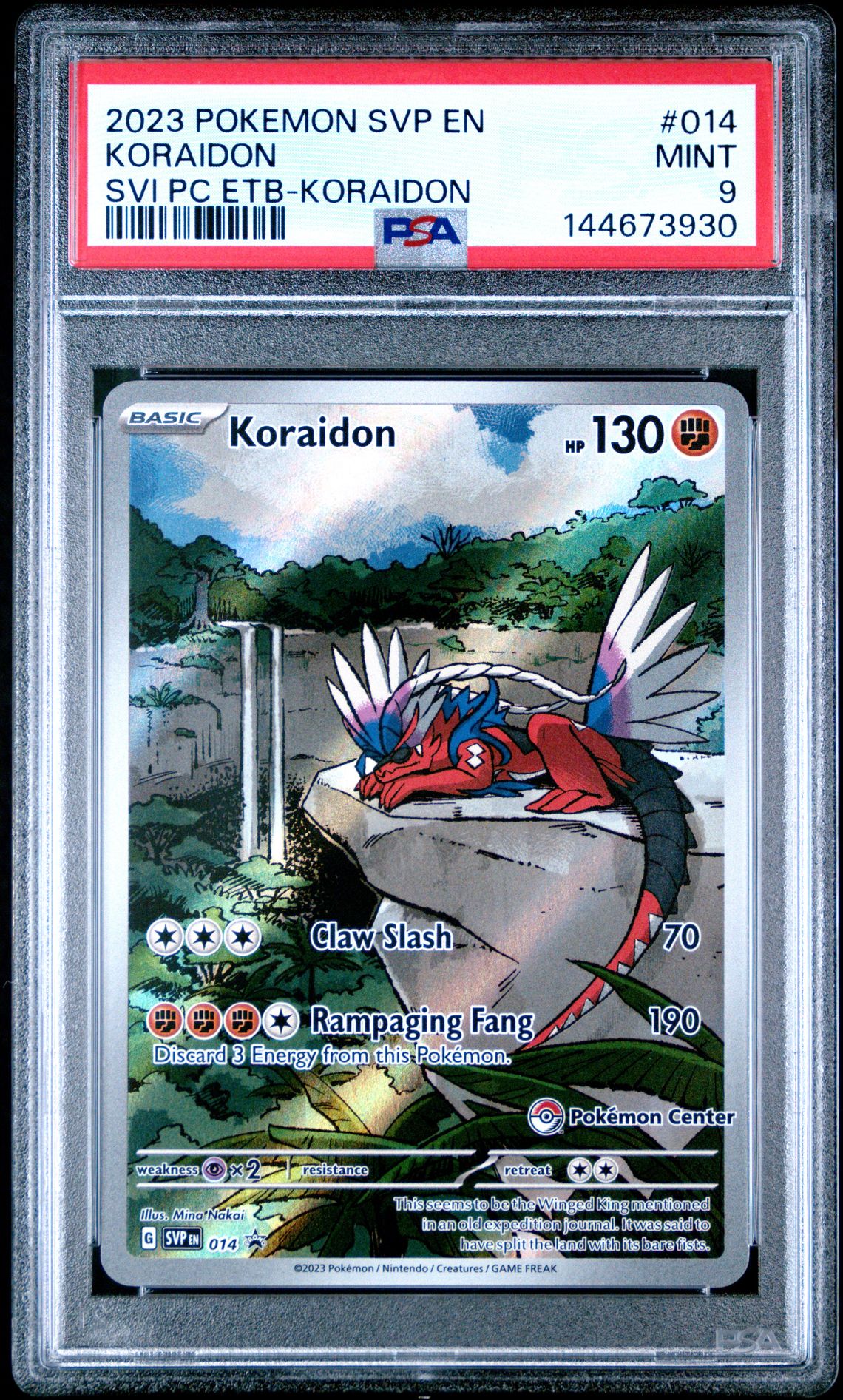 2023 Pokemon Svp En-Sv Black Star Promo Koraidon #014 (Svi Pc Etb-Koraidon) Mint 9 front