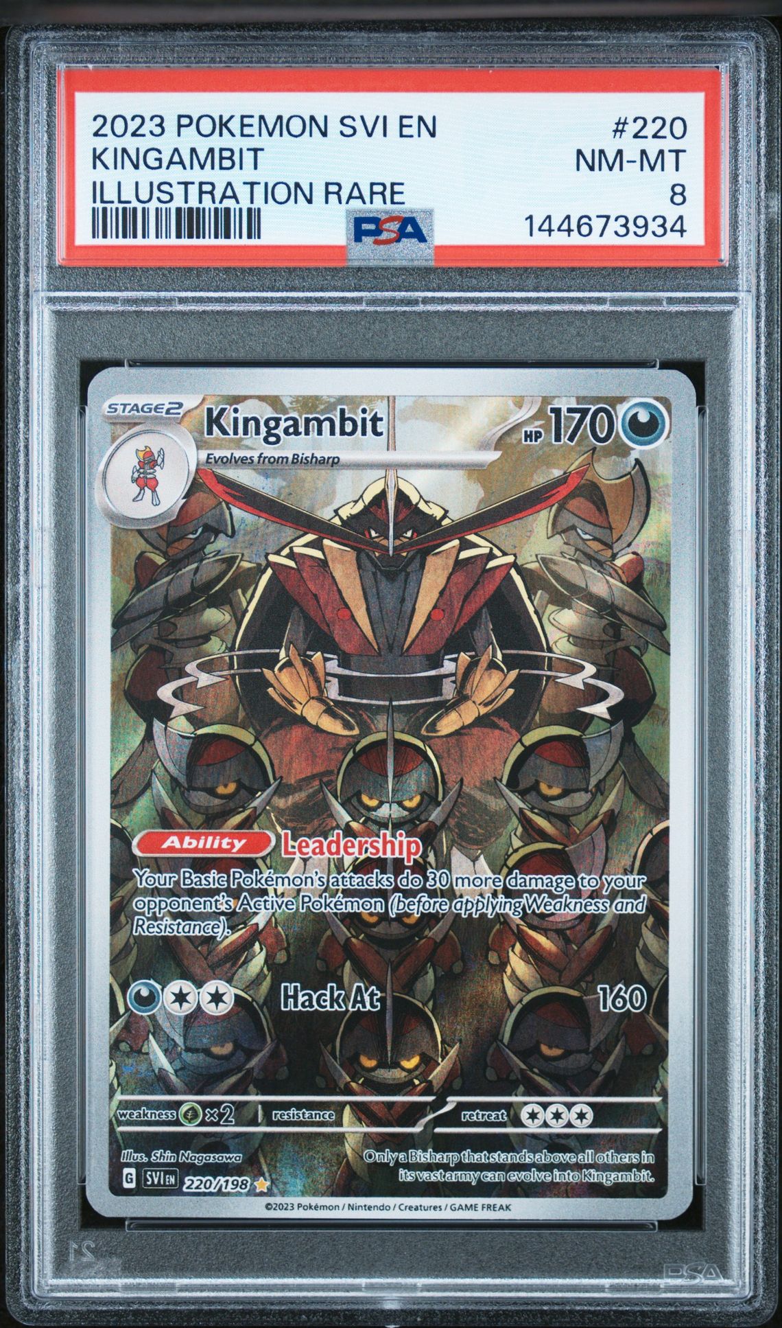 2023 Pokemon Svi En-Scarlet & Violet Kingambit #220 (Illustration Rare) Nm-Mt 8 front