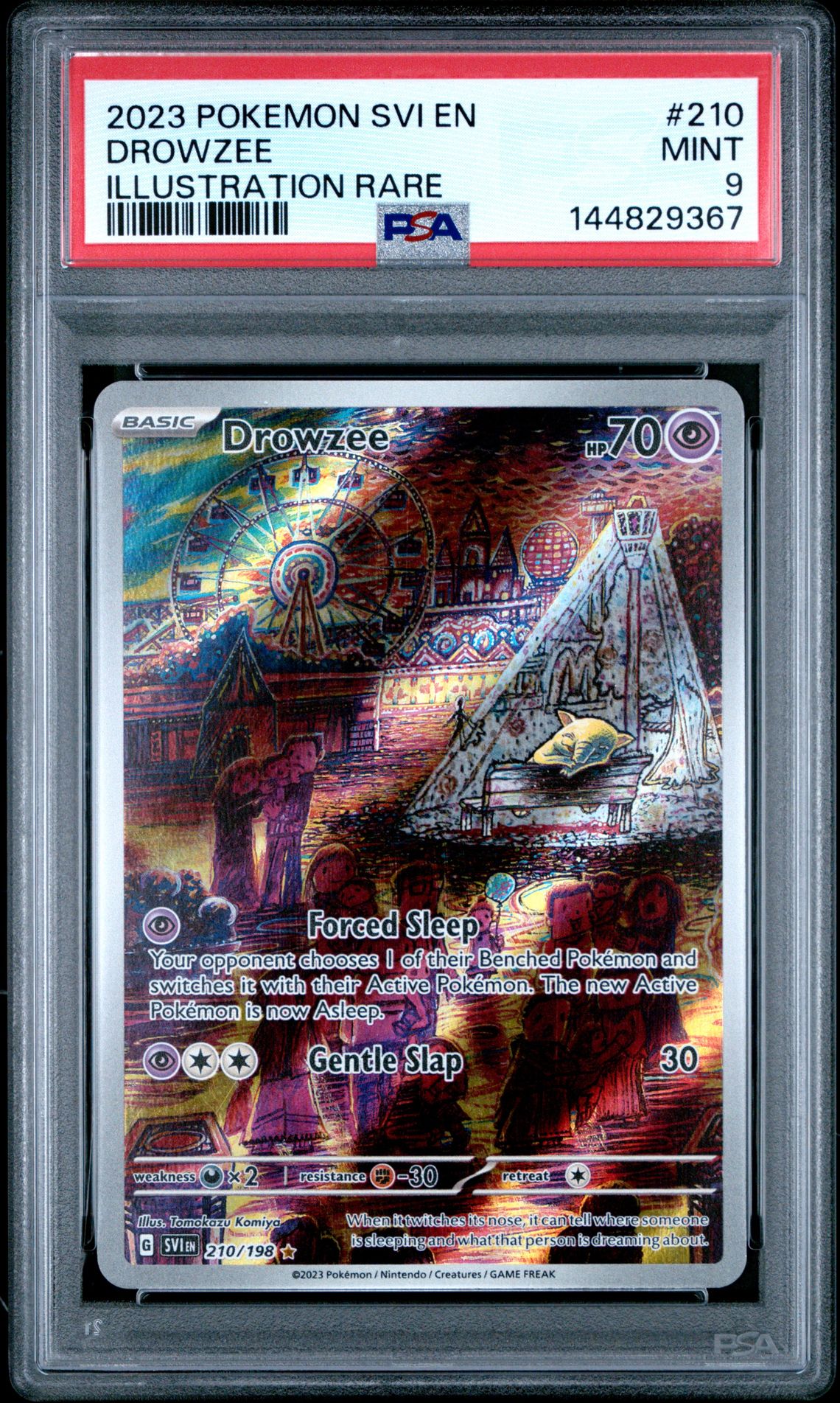 2023 Pokemon Svi En-Scarlet & Violet Drowzee #210 (Illustration Rare) Mint 9 front