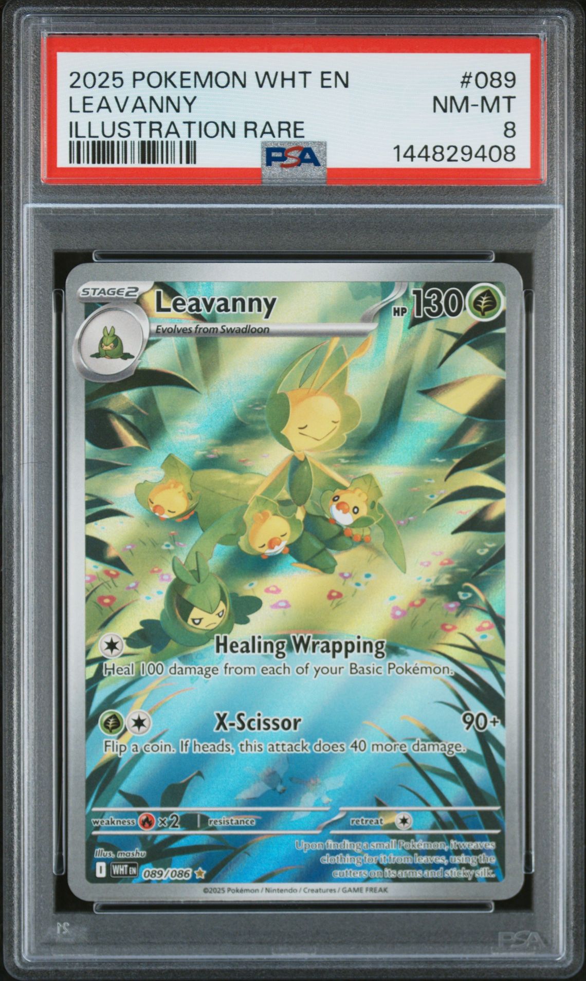 2025 Pokemon Wht En-White Flare Leavanny #089 (Illustration Rare) Nm-Mt 8 front