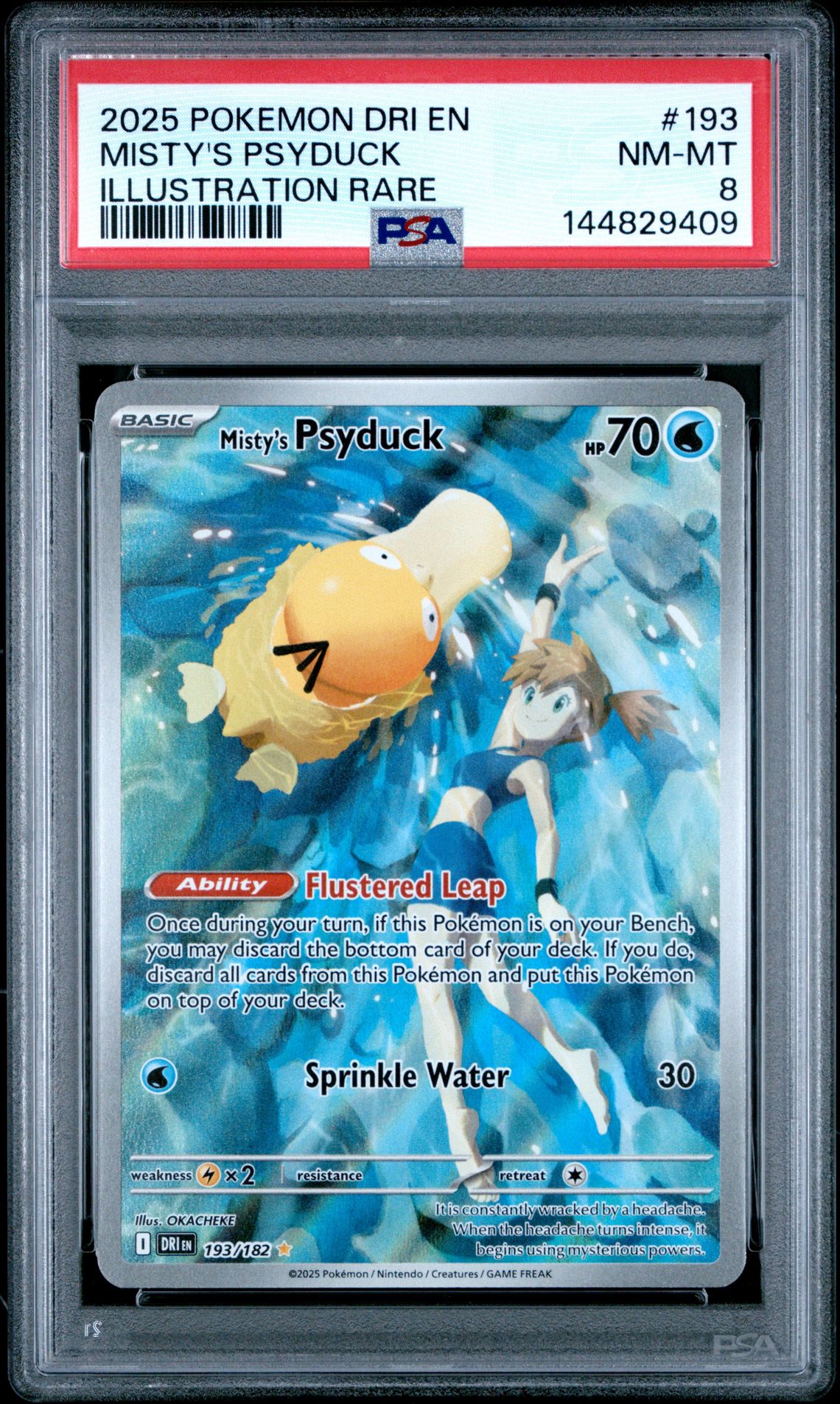 2025 Pokemon Dri En-Destined Rivals Misty's Psyduck #193 (Illustration Rare) Nm-Mt 8 front