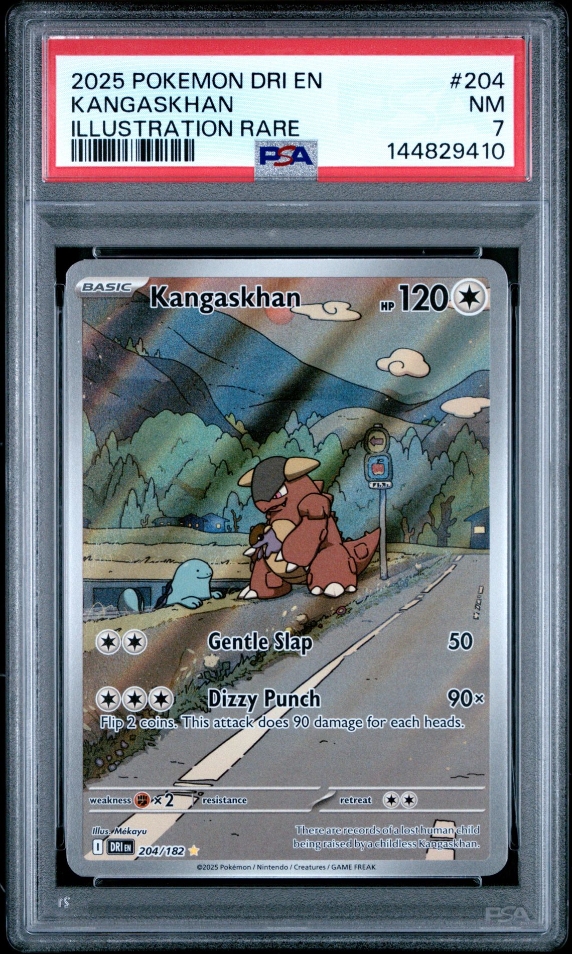2025 Pokemon Dri En-Destined Rivals Kangaskhan #204 (Illustration Rare) Nm 7 front