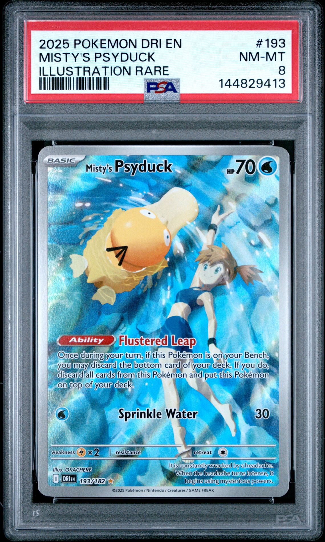 2025 Pokemon Dri En-Destined Rivals Misty's Psyduck #193 (Illustration Rare) Nm-Mt 8 front