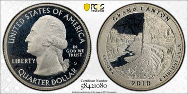 2010-S 25C Grand Canyon NP - Silver PR68DCAM