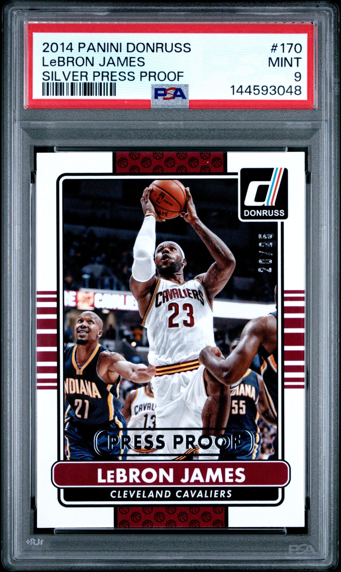 2014 Panini Donruss Lebron James #170 (Silver Press Proof) Mint 9 front