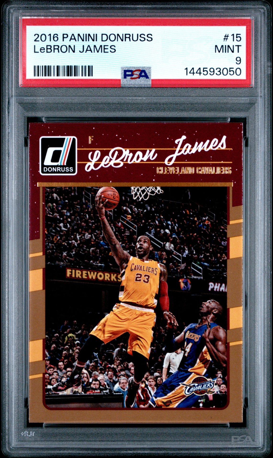 2016 Panini Donruss Lebron James #15 Mint 9 front