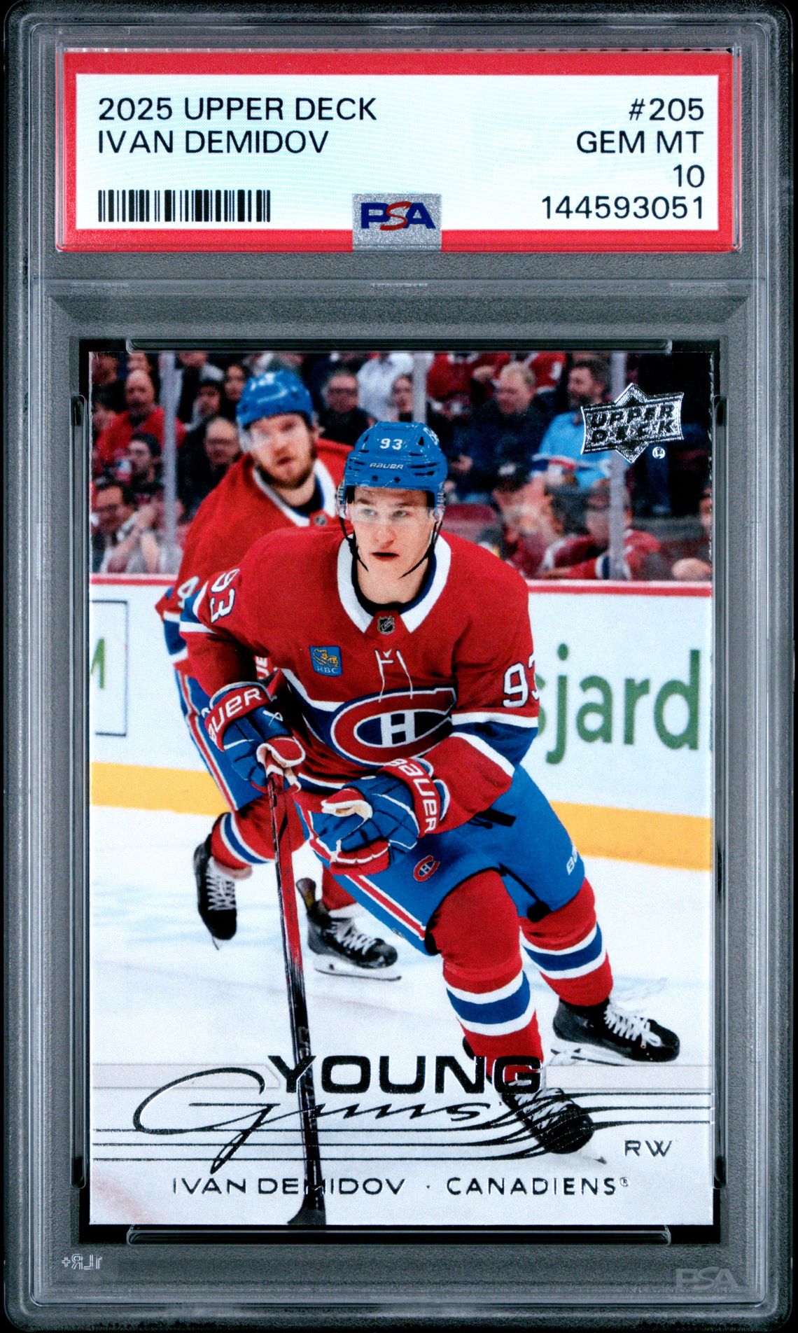 2025 Upper Deck Ivan Demidov #205 Gem Mt 10 front