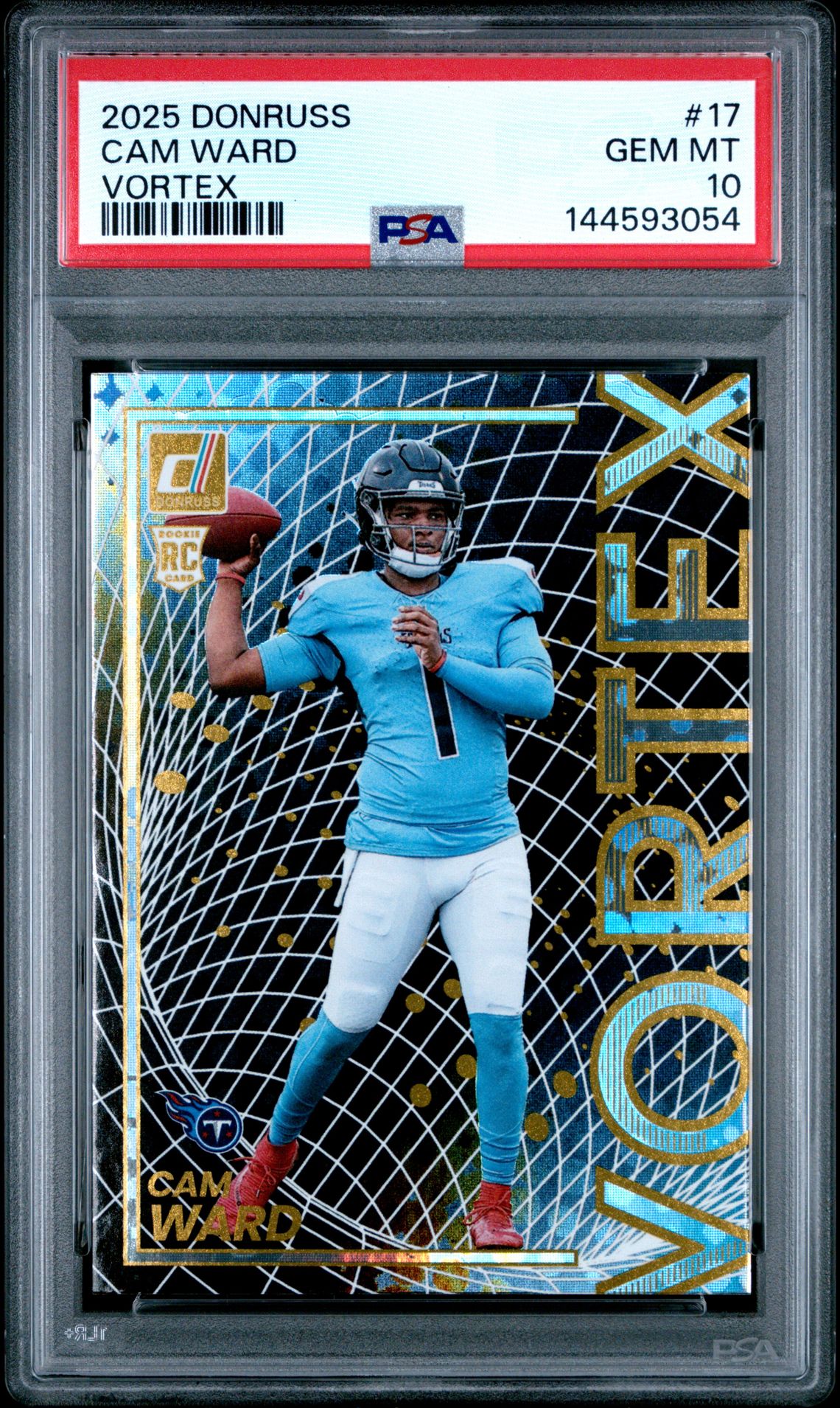 2025 Panini Donruss Vortex Cam Ward #17 Gem Mt 10 front