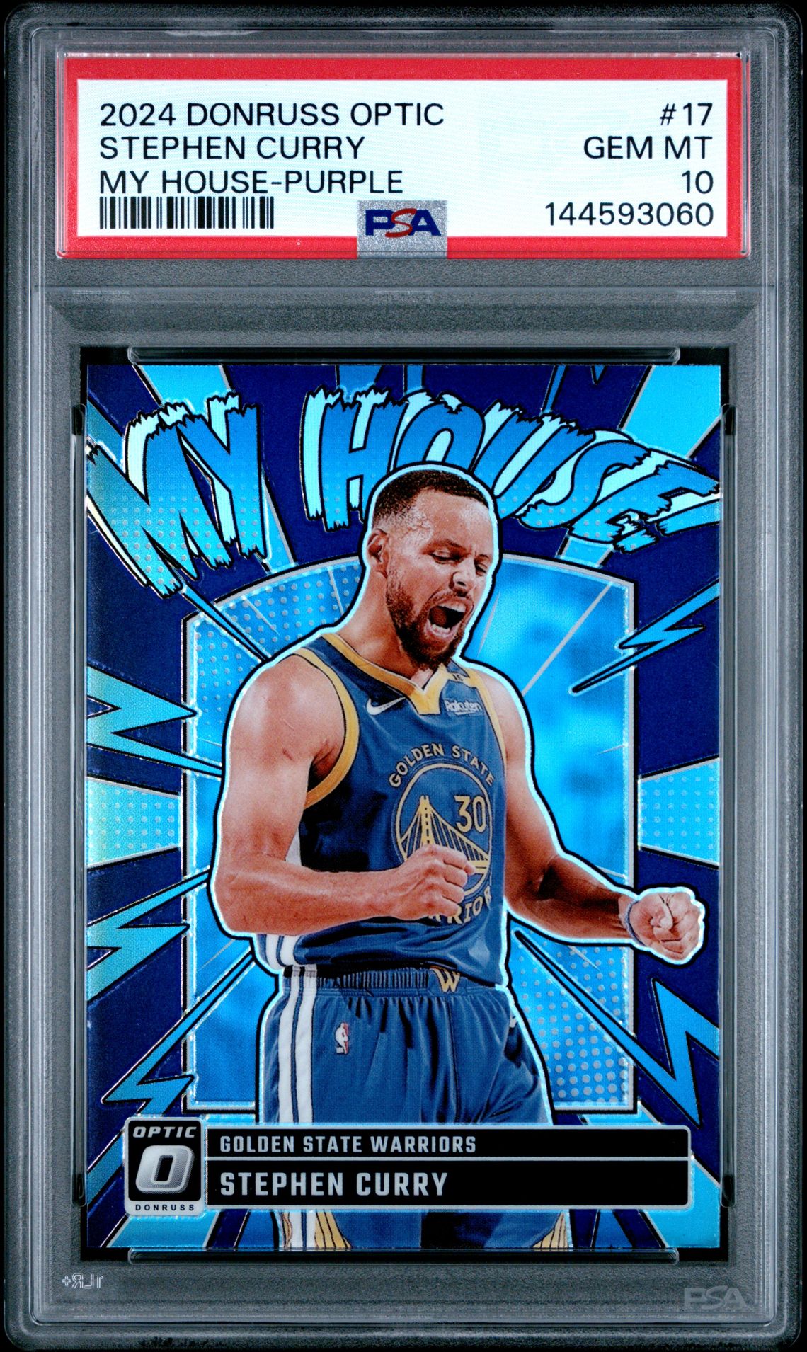 2024 Panini Donruss Optic My House Stephen Curry #17 (My House-Purple) Gem Mt 10 front