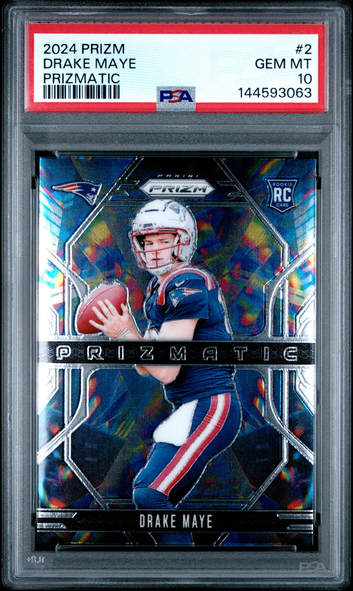 2024 Panini Prizm Prizmatic Drake Maye #2 Gem Mt 10 front