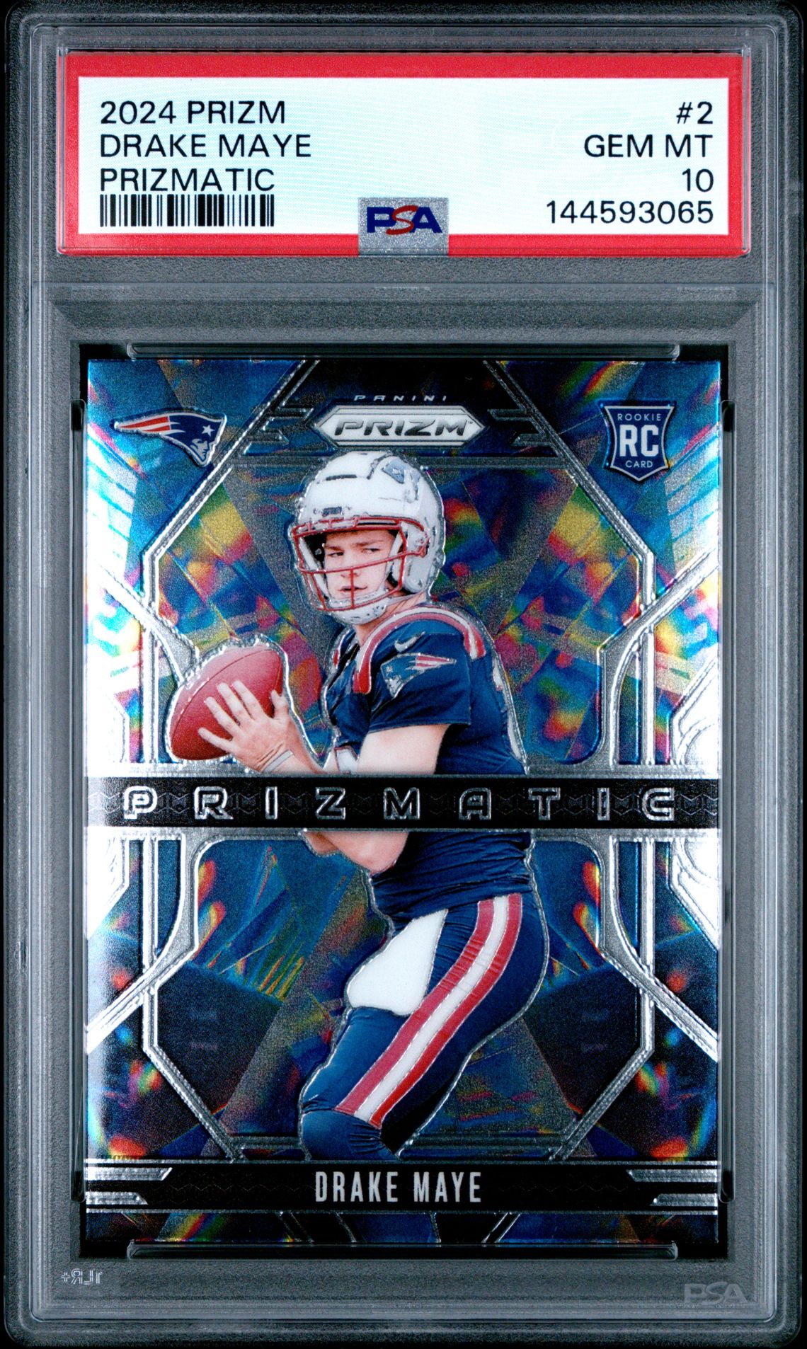 2024 Panini Prizm Prizmatic Drake Maye #2 Gem Mt 10 front