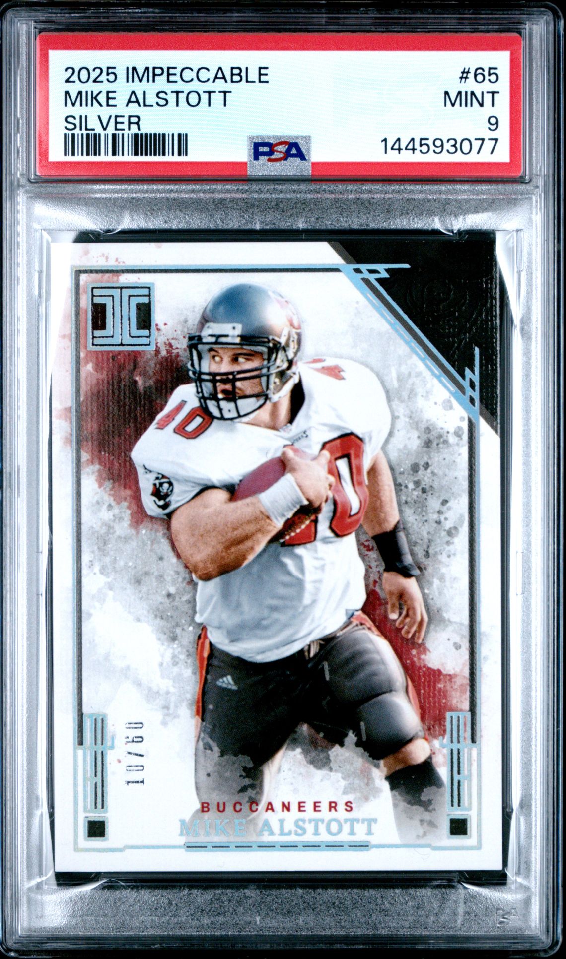 2025 Panini Impeccable Mike Alstott #65 (Silver) Mint 9 front