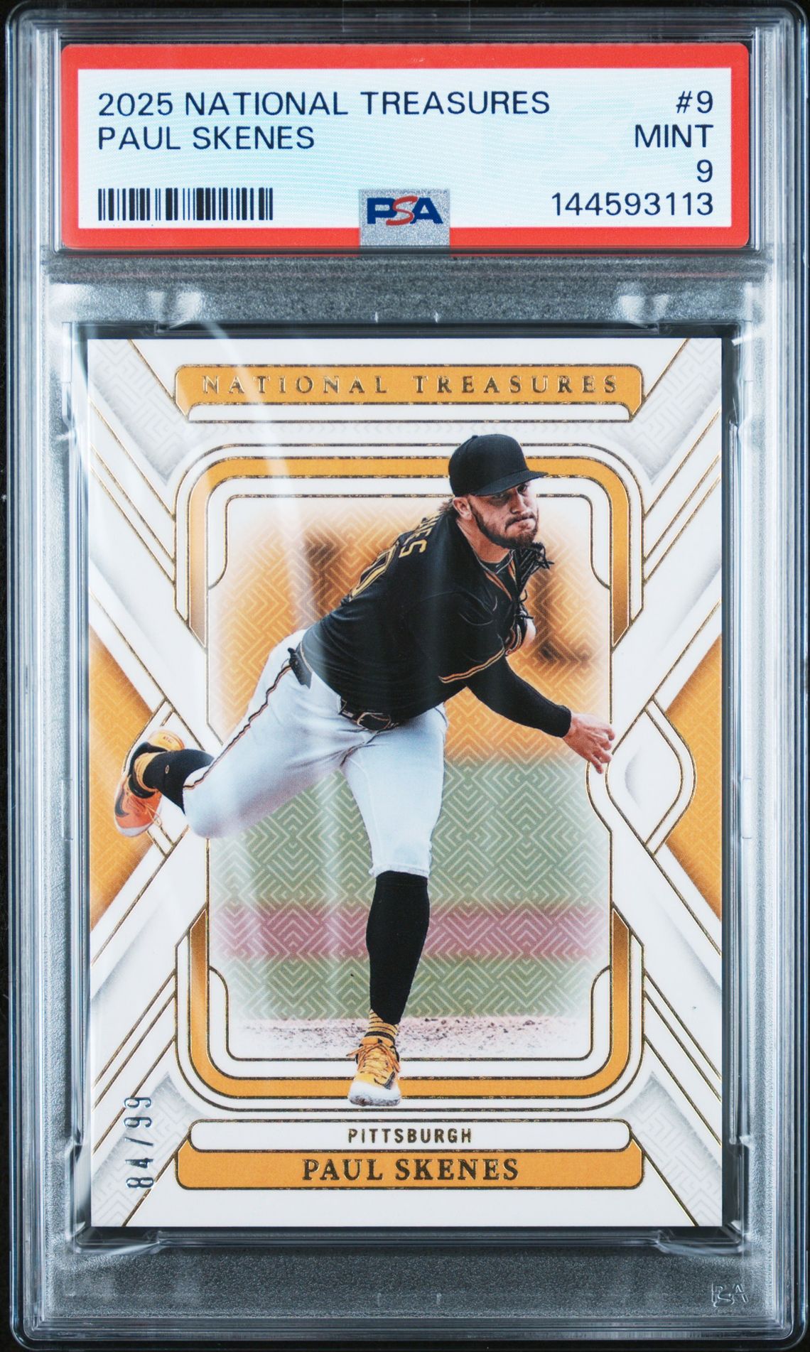 2025 Panini National Treasures Paul Skenes #9 Mint 9 front